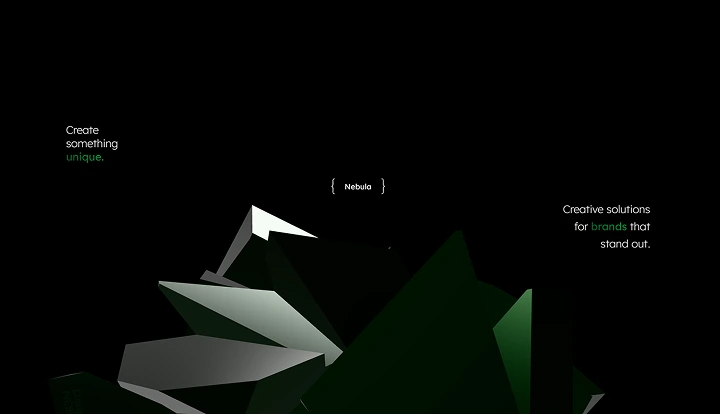 Nebula concept project - Kala Web Studio technical showcase with 3D models and ScrollTrigger animations